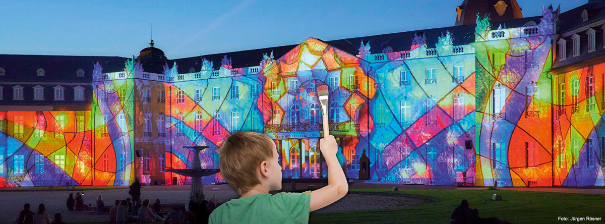 Malvorlage der Schlossfassade